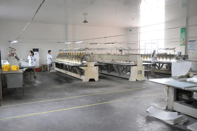 Multi-head embroidery equipment in the workshop