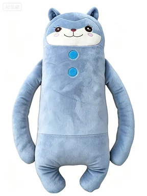 Blue Long Cat Character — design reference