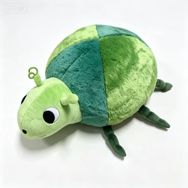 Green Patchwork Turtle Plush, design reference