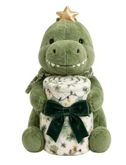 Star-Topped Green Dinosaur and Roll — design reference