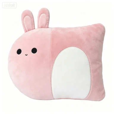 Pink Bunny Profile Cushion — design reference