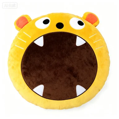 Yellow Monster Face Cushion — design reference