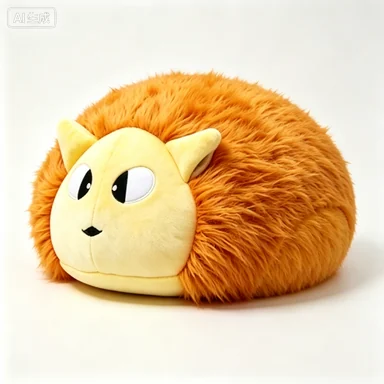 Golden Round Hedgehog Cushion — design reference
