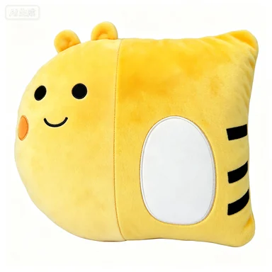Yellow Bee Profile Cushion — design reference