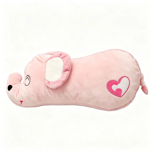 Pink Elephant Heart Bolster — design reference