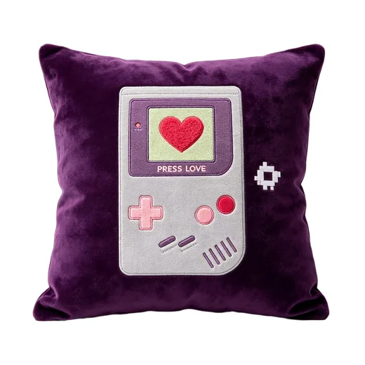 Press Love Game Cushion — design reference