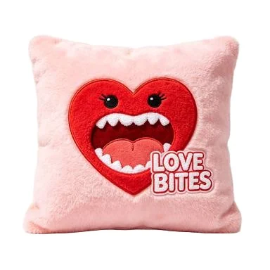 Love Bites Heart Cushion — design reference
