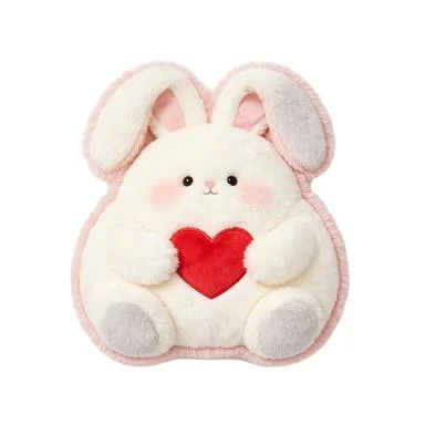 Seated Bunny Heart Cushion — design reference