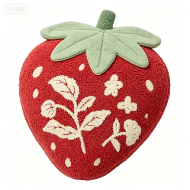 Botanical Strawberry Cushion — design reference