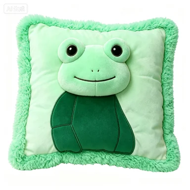 Green Frog Square Cushion, design reference