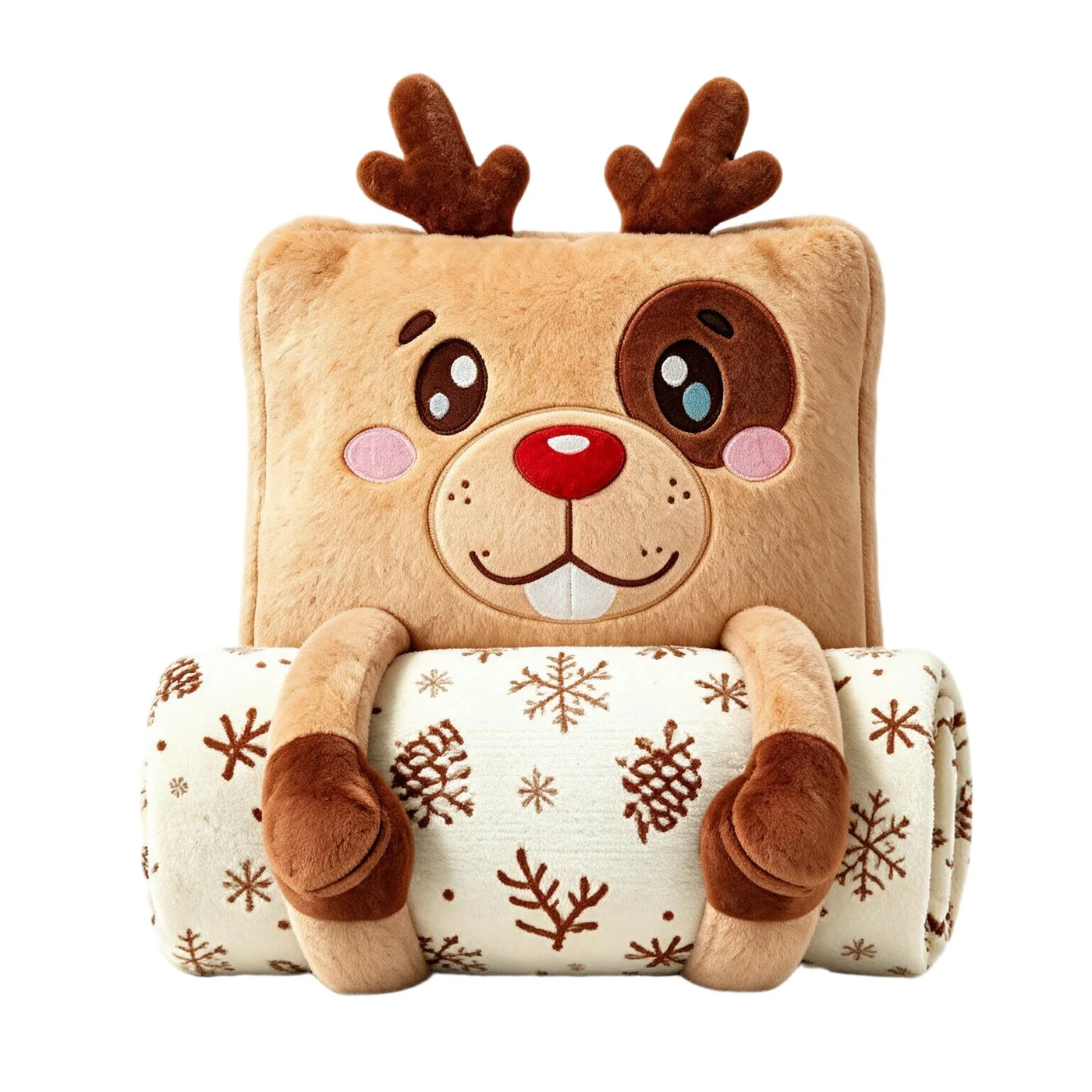 Reindeer Cushion and Patterned Blanket Concept, design reference