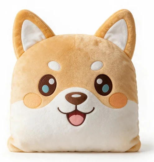 Tan Dog Face Cushion Concept — design reference