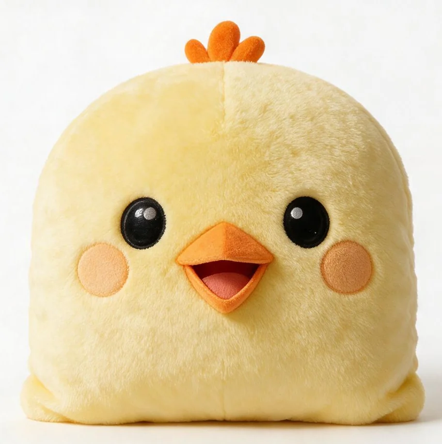 Yellow Chick Face Cushion Concept, design reference
