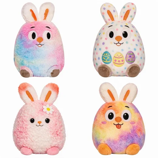 Rainbow Easter Rabbit Cushion Collection — design reference