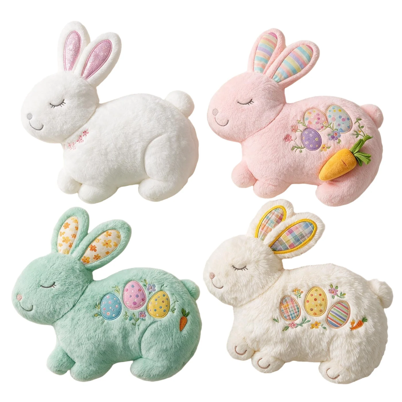 Pastel Side-Profile Rabbit Cushion Collection, design reference
