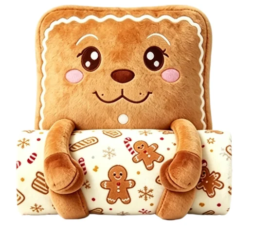Gingerbread Cushion and Festive Blanket Concept — design reference