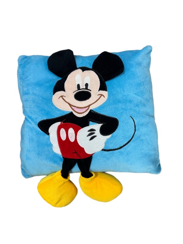 Mickey Mouse blue square cushion — display photograph