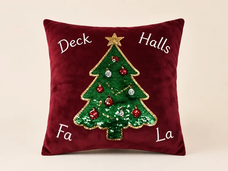 Christmas Sequin Pillow Design 3 — ABLE-SEQUIN-003