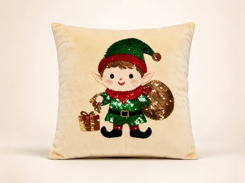 Christmas Sequin Pillow Design 4 — ABLE-SEQUIN-004