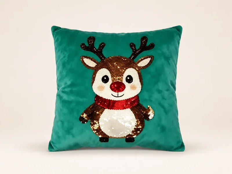 Christmas Sequin Pillow Design 7 — ABLE-SEQUIN-007