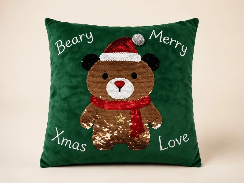 Christmas Sequin Pillow Design 10 — ABLE-SEQUIN-010