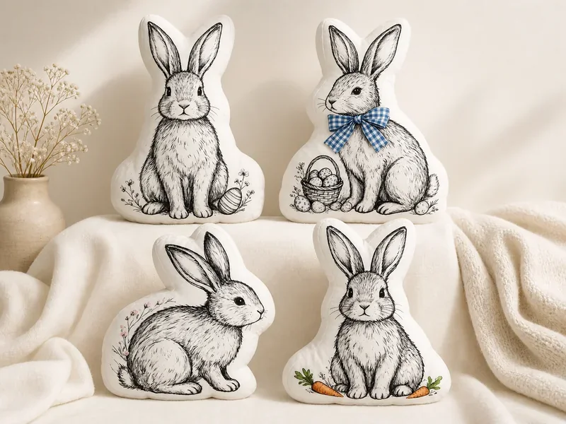 Easter Shaped Pillow Design 2 — ABLE-PILLOW-093