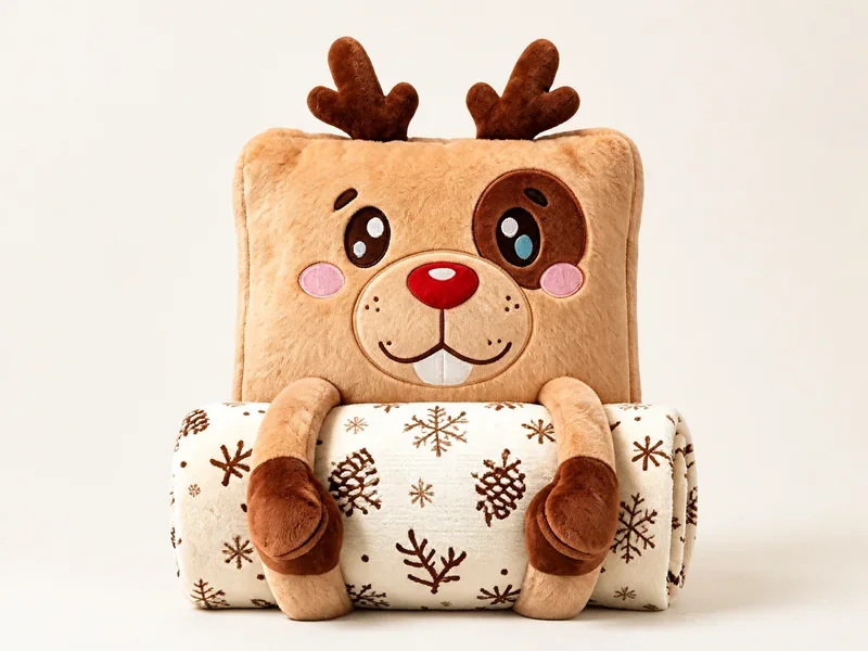 Christmas Cushion & Blanket Set 1 — ABLE-BLKT-025