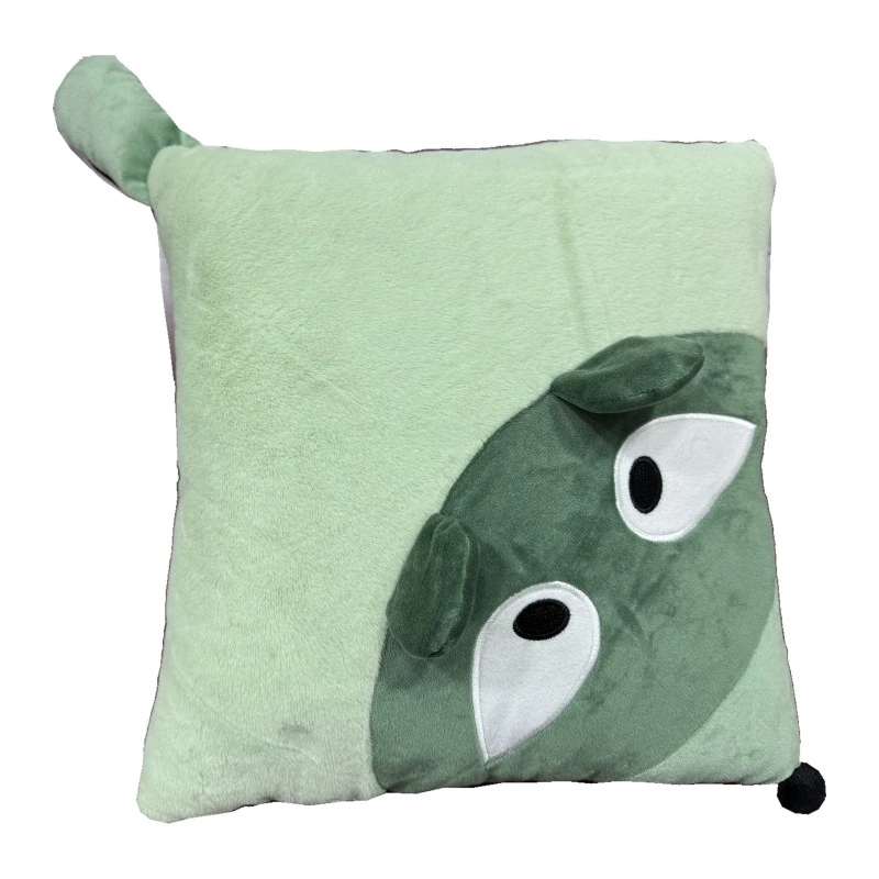 Pale green cushion with dark corner character — WB2-011