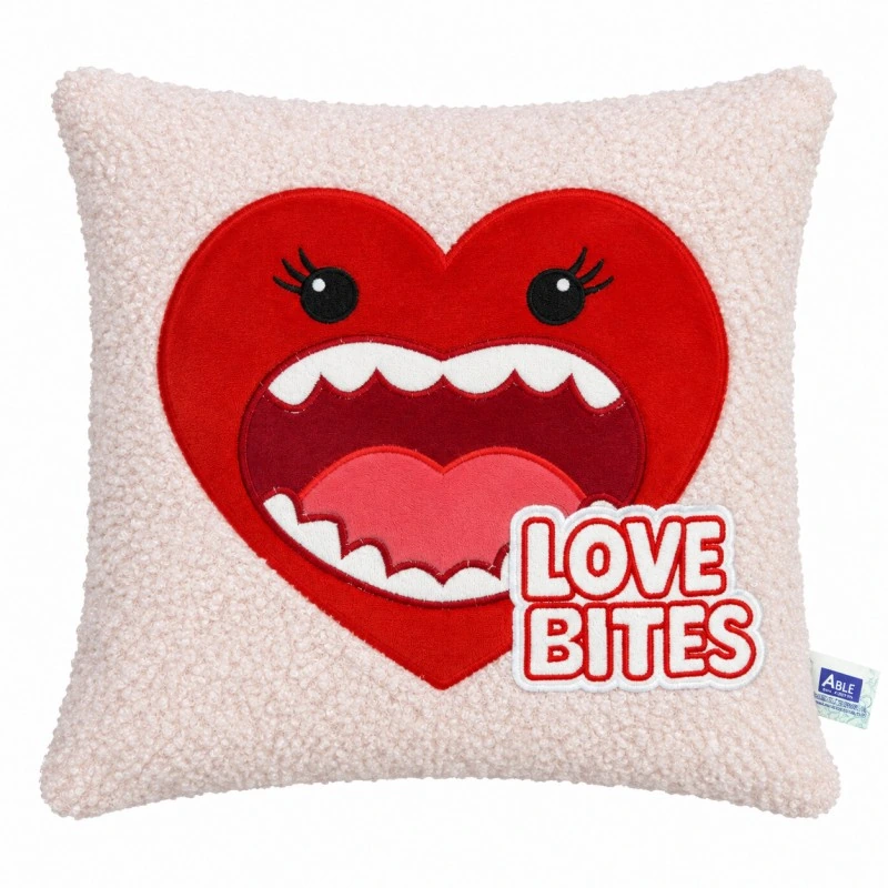 Love Bites heart graphic cushion — WB2-023