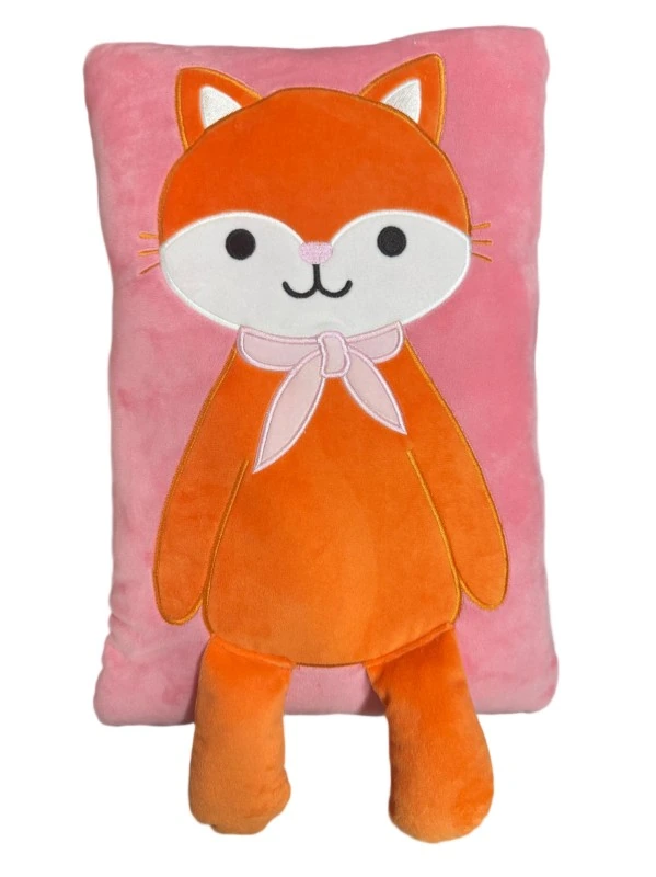 Orange fox panel cushion — WB2-024