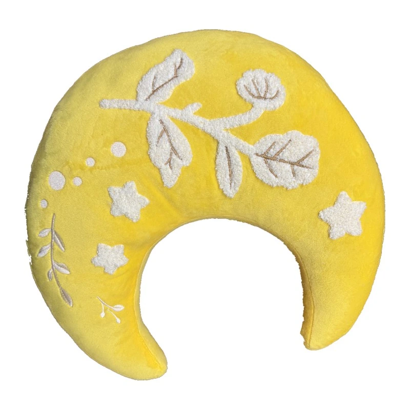 Yellow moon with botanical motif — WB2-040