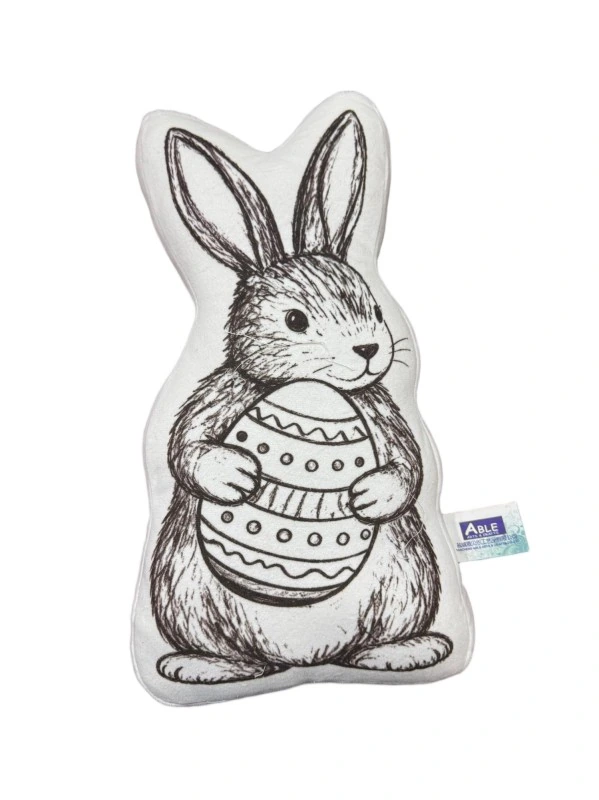 Sketch rabbit holding an egg — WB2-046
