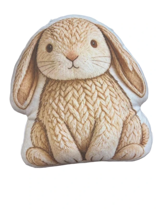Lop-eared rabbit with a knitted-look illustration — WB2-064